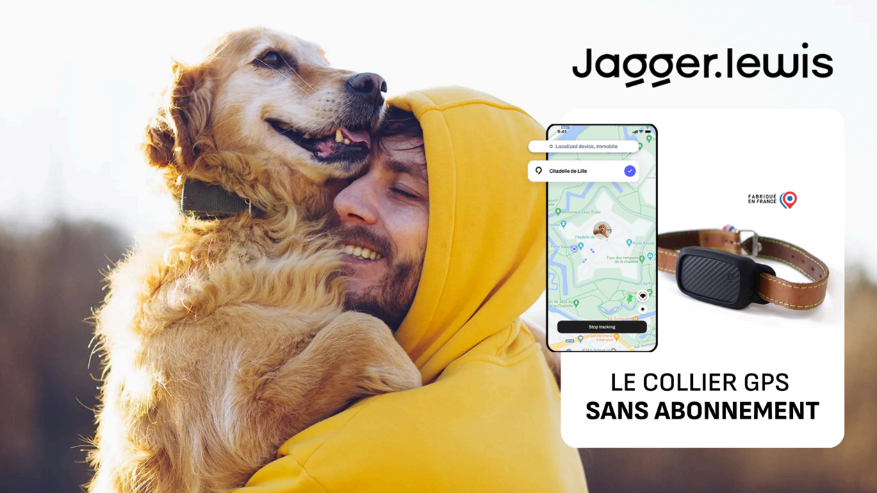 Traceur pour chiens Jagger Lewis : le collier GPS français sans abonnement